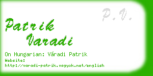 patrik varadi business card